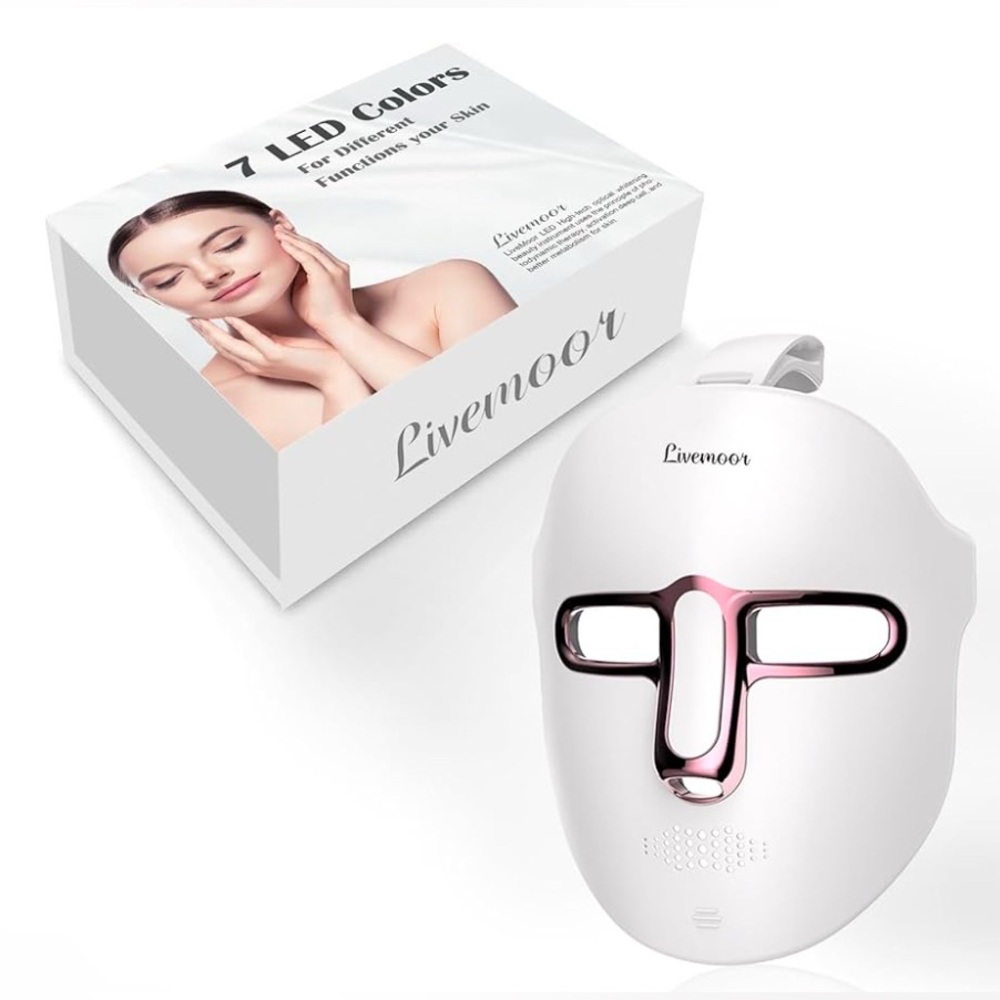 Face Mask  Therapy, 7-1 Colors Facial Skin Care Mask, Red